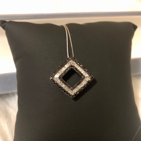 ❌sold❌black and white Diamond Necklace - Picture 1 of 8